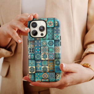 Blue Ethnic Flower Mandala iPhone 14 Case-Mate