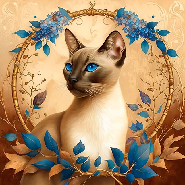 Blue Eyed Siamese Cat Jigsen Quebra-cabeça (Criador carregado)
