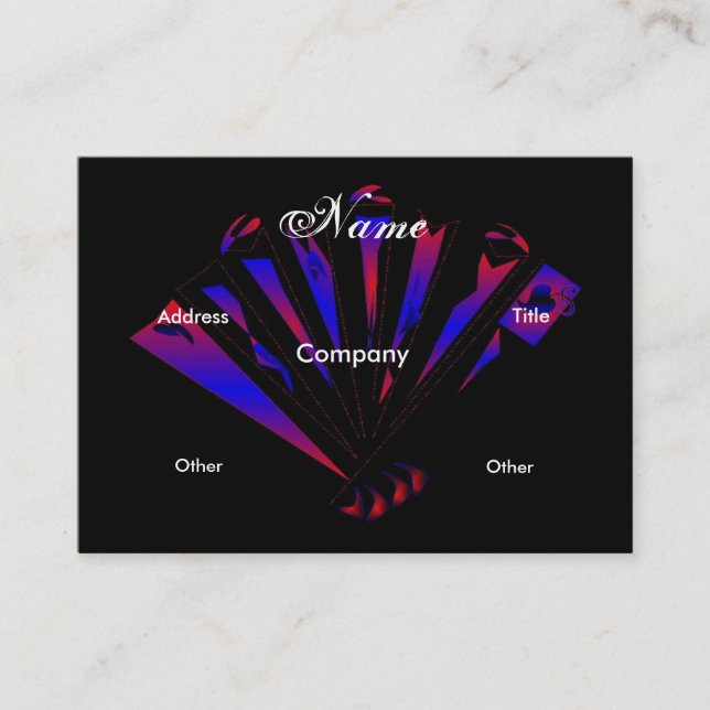 "Blue Fantasia Designer" Cartão de visita (Frente)