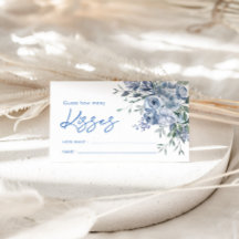 Blue Floral adivinha quantos cartões de jogo