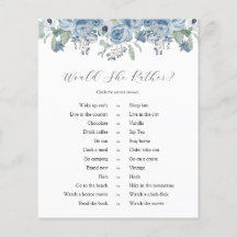 Blue Floral Bridal Ela Iria Preferencialmente Jogo