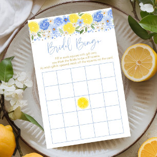 Blue Floral Lemon Chá de panela Bingo