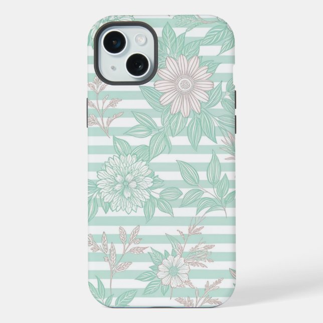 Blue Floral Minimalist (Verso)
