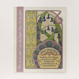 Blue Flowers Art Nouveau Style Quebra-cabeça