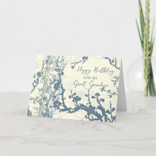 Blue Flowers - Excelente da vovó - Cartão de anive