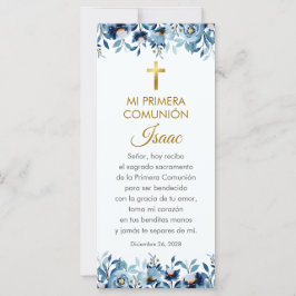 Blue Flowers First Communmark em espanhol