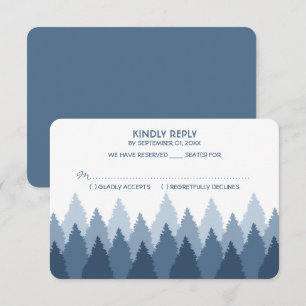Blue Forest Range Woodland Weding RSVP