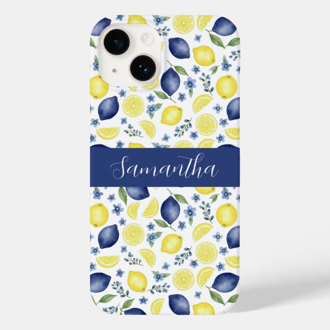 Blue French Country Lemon Pattern Name (Verso)