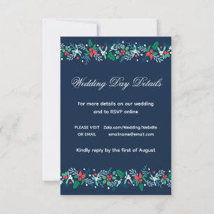Blue Garland - Detalhes do Dia do Casamento RSVP