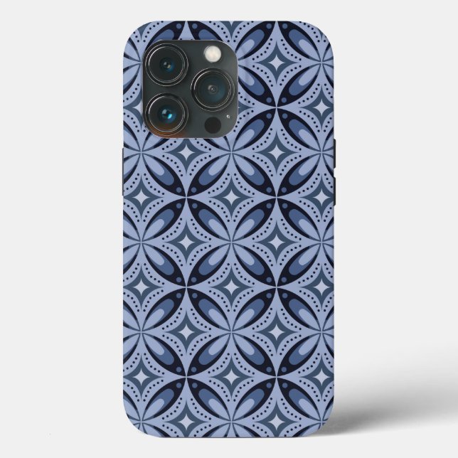 Blue Geometric Pattern Retro Style (Verso)