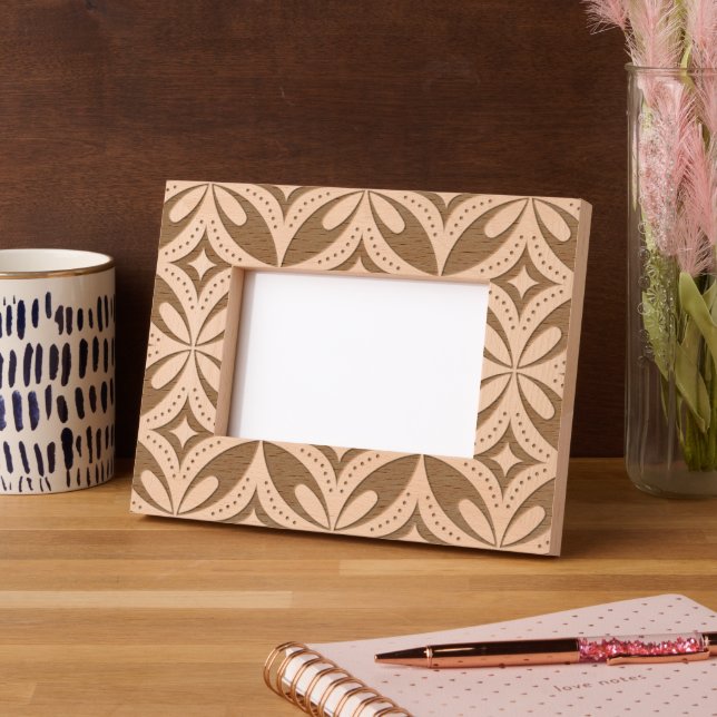 Blue Geometric Pattern Retro Style (Left)