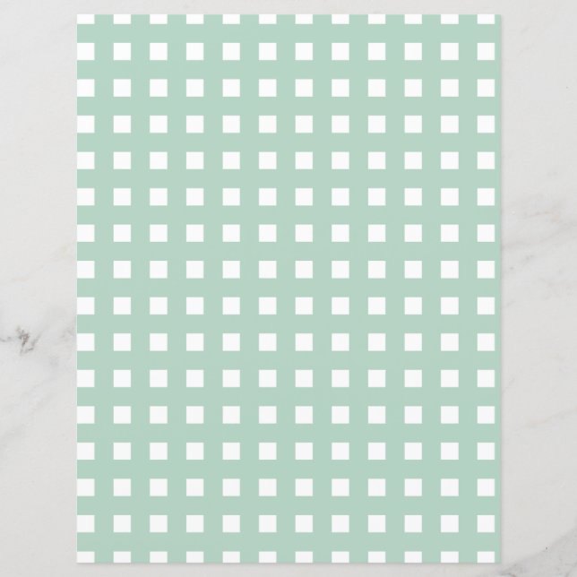 Blue Gingham e White Paper Sheet (Frente)