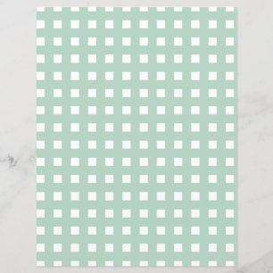 Blue Gingham e White Paper Sheet