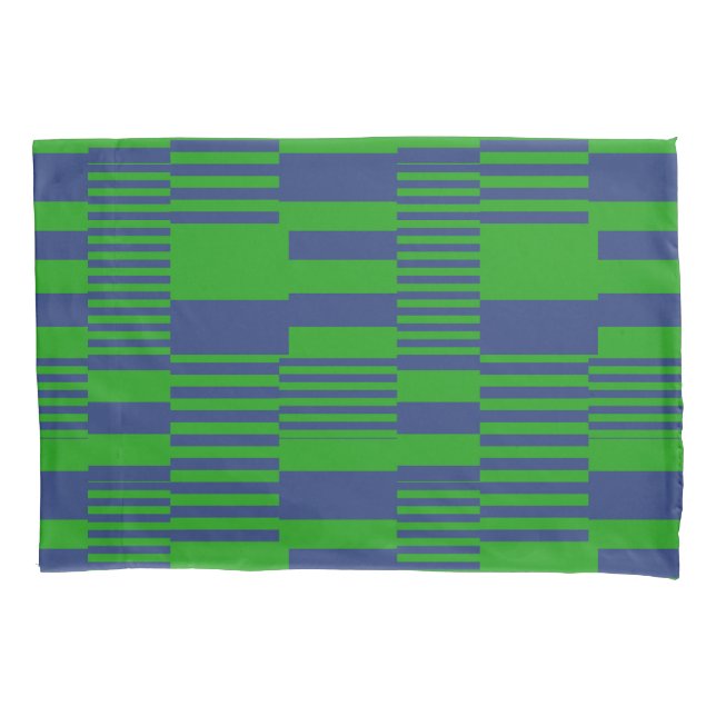 Blue Green Patchwork Stripes Design  (Frente)