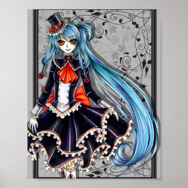 Blue Hair Lolita Poster (Frente)