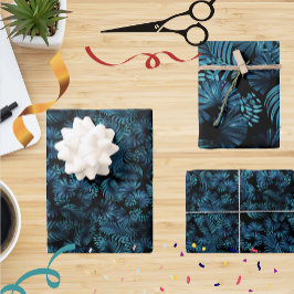 Blue Hawaiian Palms Gift Wrap