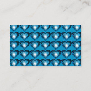 Blue Heart 'corações' cartão de visita azul