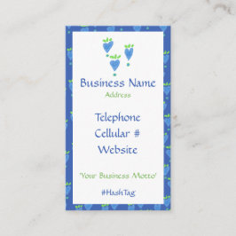 Blue Heart Feminine Cartão de visita