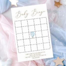 Blue Hot Air Balloon Baby Bingo Game