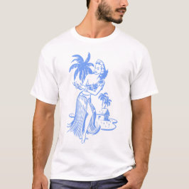 Blue Hula Girl T-Shirt