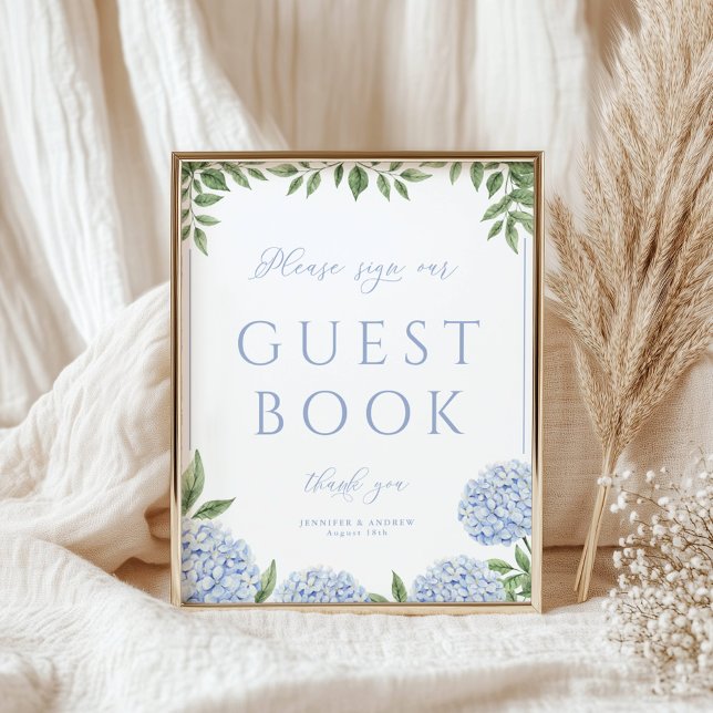 Blue Hydrangea - Assine nossa Poster de casamento  (Criador carregado)
