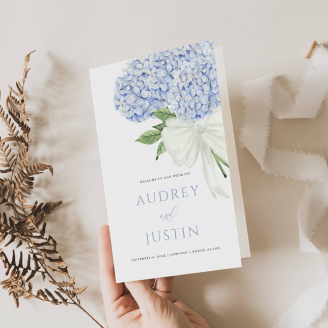 Blue Hydrangea Blooms Thick Paper Program (Criador carregado)