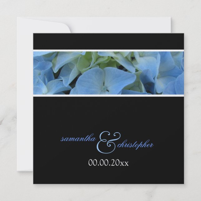 Blue Hydrangea / Convites para casamento (Frente)