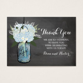 Blue Hydrangea Mason Jar Chalkboard | Marca de Fav