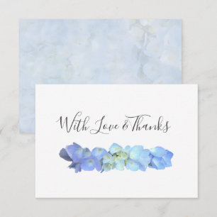 Blue Hydrangea Vazio Floral Obrigado Cartões