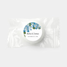 Blue Hydrangeas Floral Wedker Sticker
