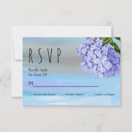 Blue hydrangeas watercolor casamento floral RSVP