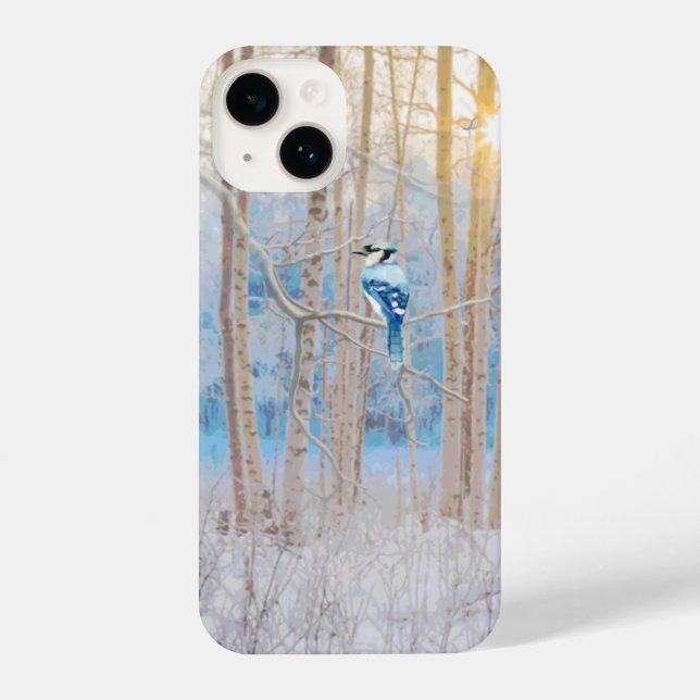Blue Jay Bird Forest Tres Nature Wildlife Art (Verso)