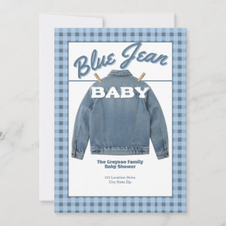Blue Jean Baby - Convite Personalizado de Chuveiro