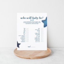 Blue Jean Chá de fraldas | Quem Bebê Será Jogo