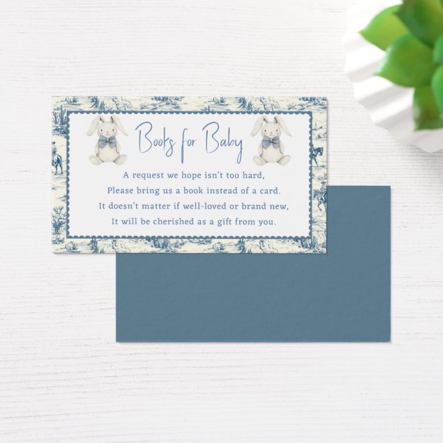 Blue Jean Denim Books For Baby Boy Enclosure Card (Mesa)