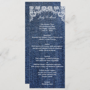 Blue Jean Denim E Cartão De Vestido