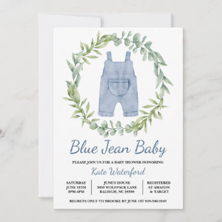 Blue Jean Global Denim Convite ao Chá de fraldas