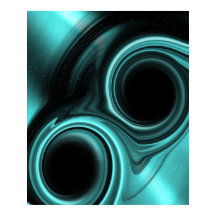 Blue Light Colliding Blackholes Poster
