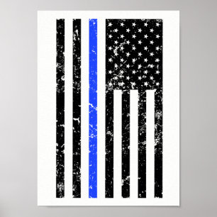 Blue Line fino - agente da polícia - poster da