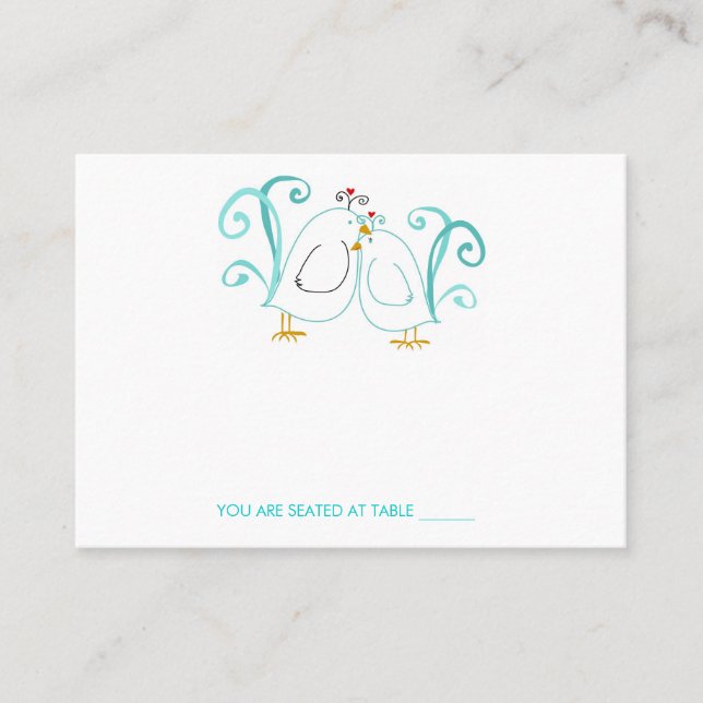 Blue Lovebird & Blossoms Cartões de Luz (Frente)