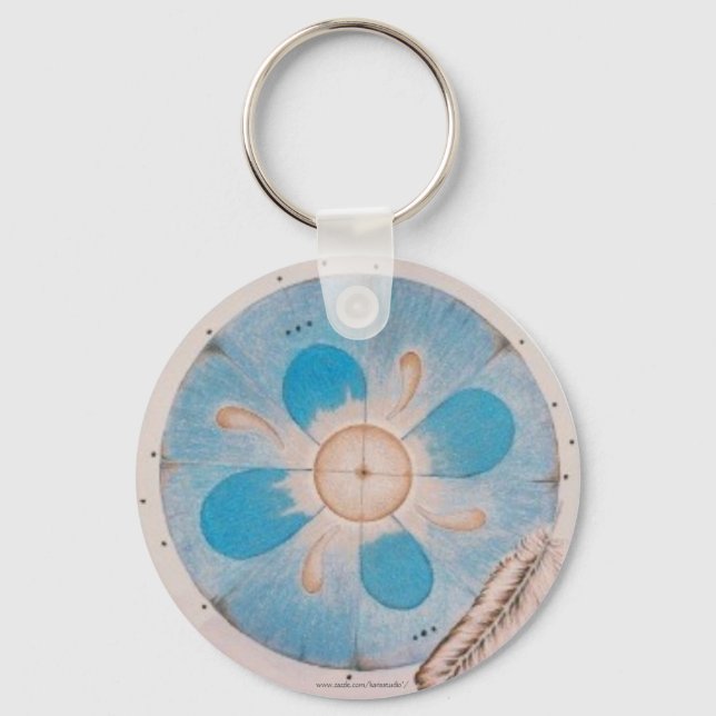 Blue Mandala chaveiro (Frente)