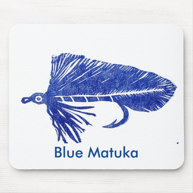 "Blue Matuka" Classic Trout Fly Mousepad (Frente)