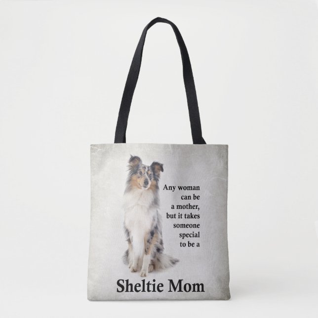 Blue Merle Sheltie Mãe Bolsa (Frente)