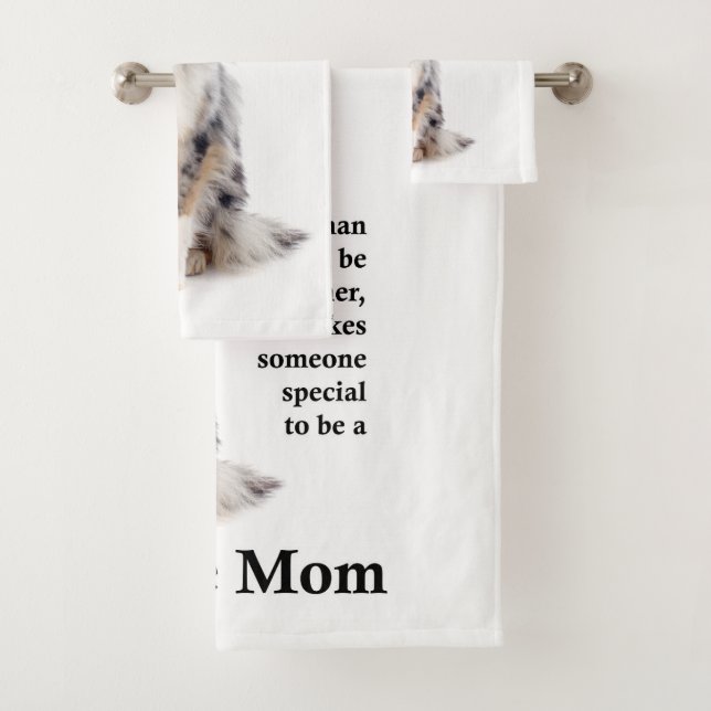 Blue Merle Sheltie Mamãe Bath Toalha (Insitu)