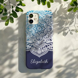 Blue Moon Mandala Personalized iPhone Case