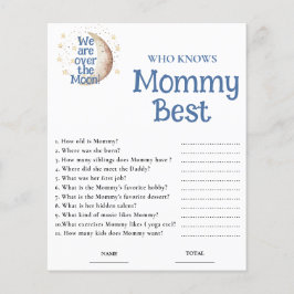 Blue Moon Who knows Mommy Best Baby Shower Game