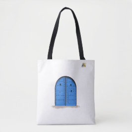 Blue Moroccan Door – Cultural Tote