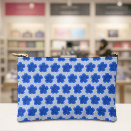 Blue Moss Rose Seamless Pattern Pouch