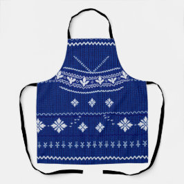 Blue Norwegian Knit, Apron