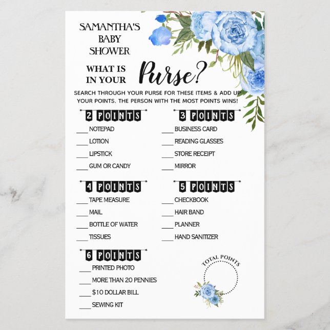 Blue O que está no seu cartão bilíngue do chá com  (Frente)